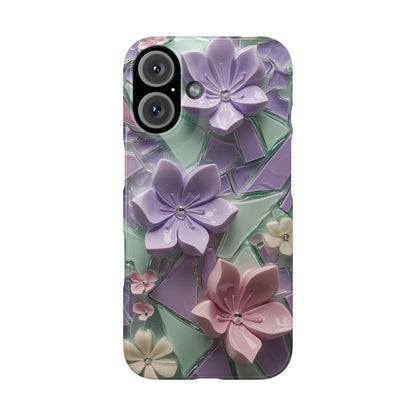 Snap Case Elegante Florale iPhone Handyhülle mit 3D-Effekt