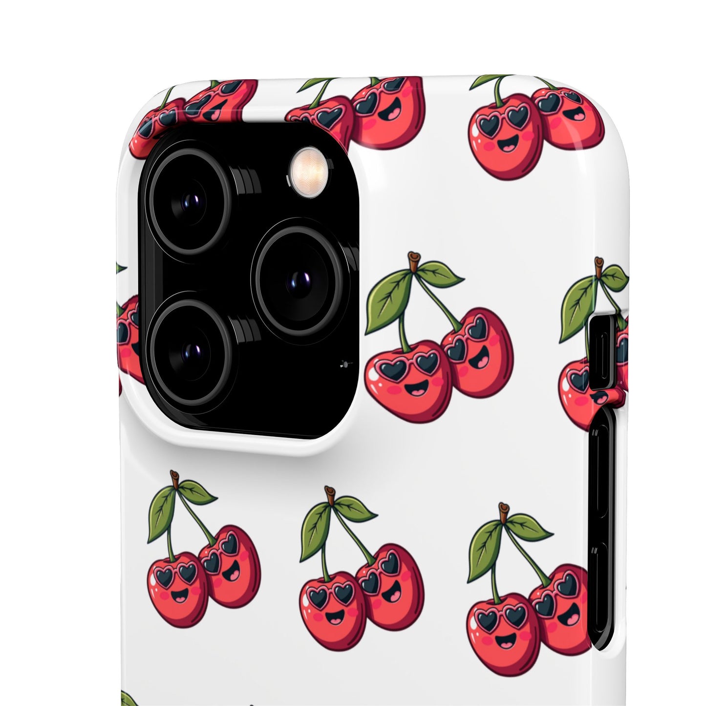 iPhone Snap Case Handyhülle Happy Cherry Design