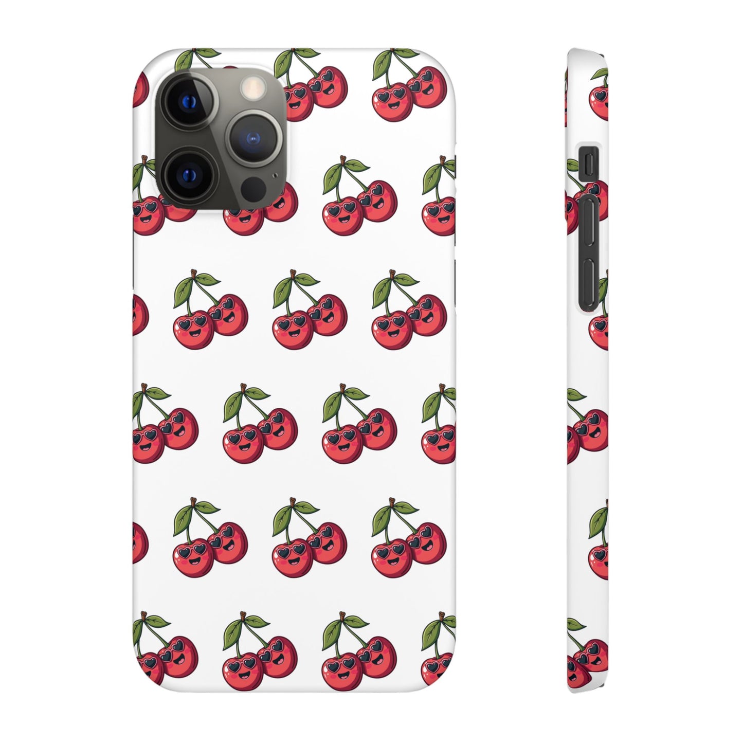 iPhone Snap Case Handyhülle Happy Cherry Design