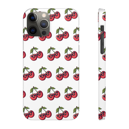 iPhone Snap Case Handyhülle Happy Cherry Design
