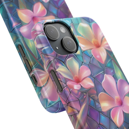Snap Case Elegante Florale iPhone Handyhülle mit 3D-Effekt