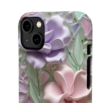 Snap Case Elegante Florale iPhone Handyhülle mit 3D-Effekt