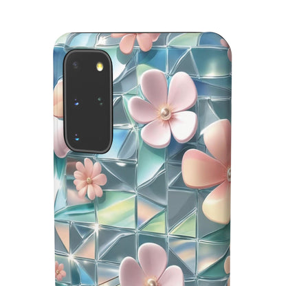 Snap Case Samsung Handyhülle mit 3D-Effekt und Blumenmuster