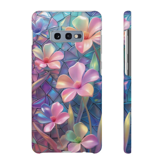 Snap Case Elegante Florale Samsung Handyhülle mit 3D-Effekt