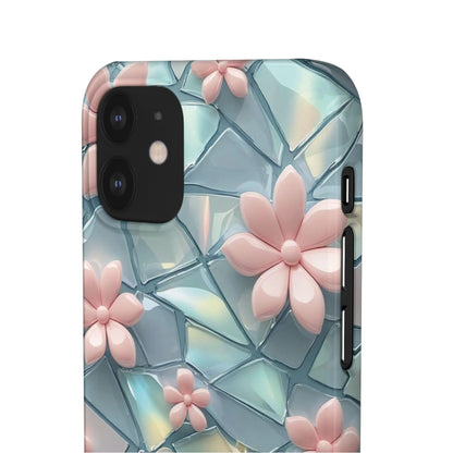 Snap Case Elegante Florale iPhone Handyhülle mit 3D-Effekt