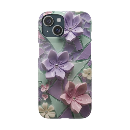 Snap Case Elegante Florale iPhone Handyhülle mit 3D-Effekt