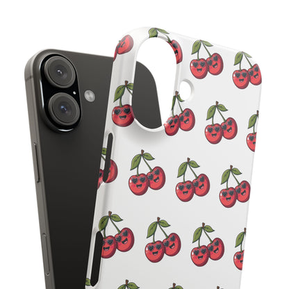 iPhone Snap Case Handyhülle Happy Cherry Design