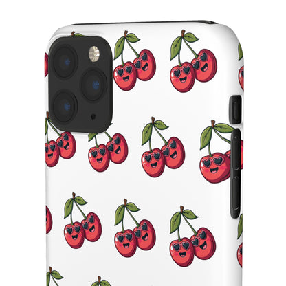 iPhone Snap Case Handyhülle Happy Cherry Design