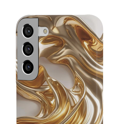 Snap Case Samsung Handyhülle – Gold Dynamic Liquid 3D Effekt