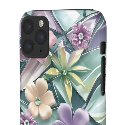 Snap Case Elegante Florale iPhone Handyhülle mit 3D-Effekt
