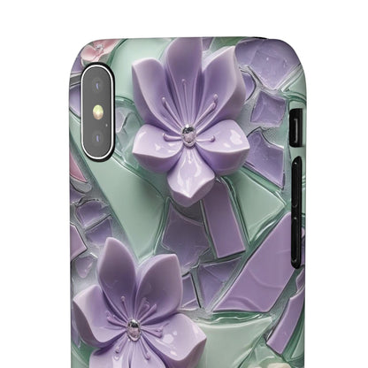 Snap Case Elegante Florale iPhone Handyhülle mit 3D-Effekt
