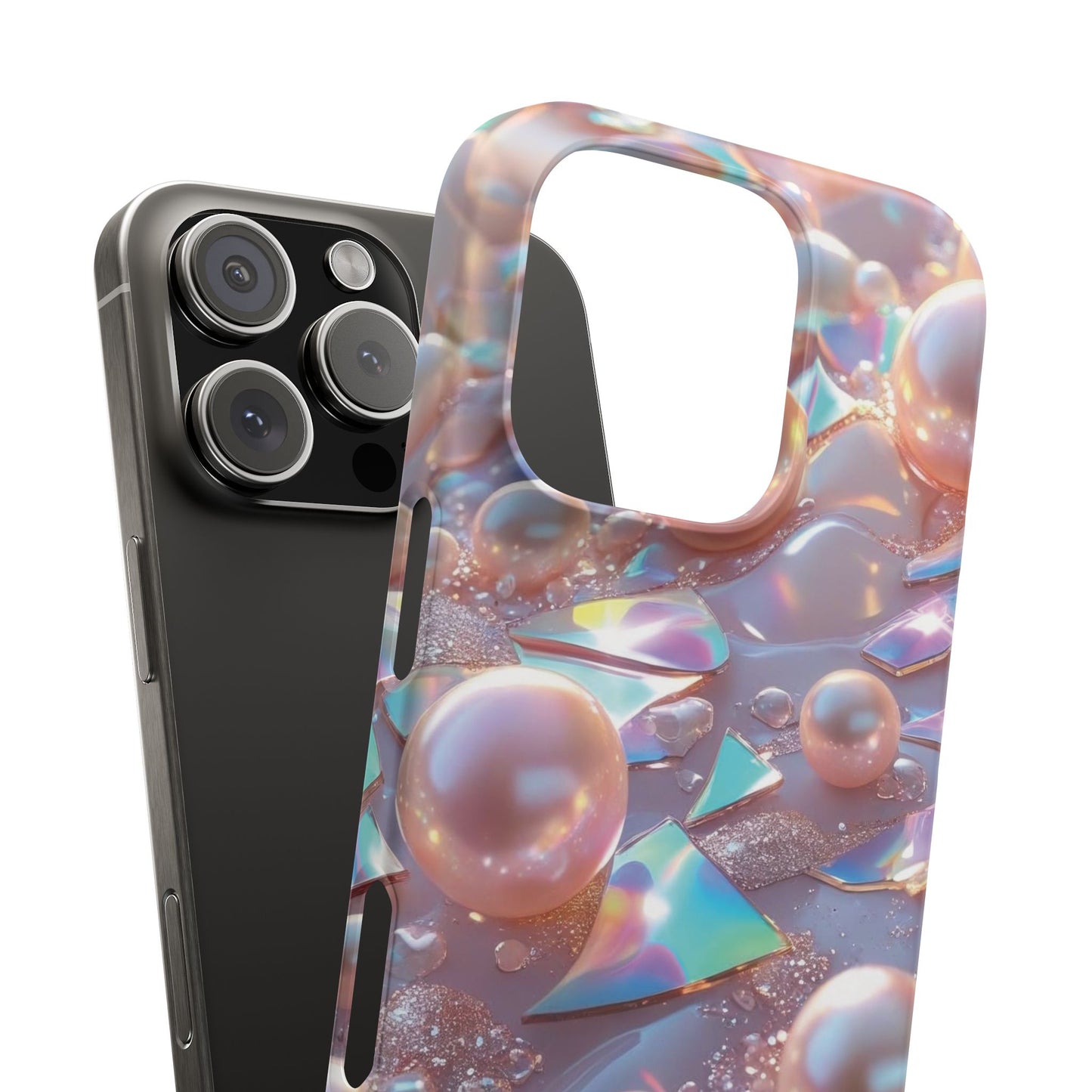 Snap Case iPhone Handyhülle – 3D Perlen Effekt