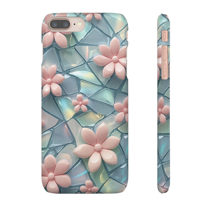 Snap Case Elegante Florale iPhone Handyhülle mit 3D-Effekt