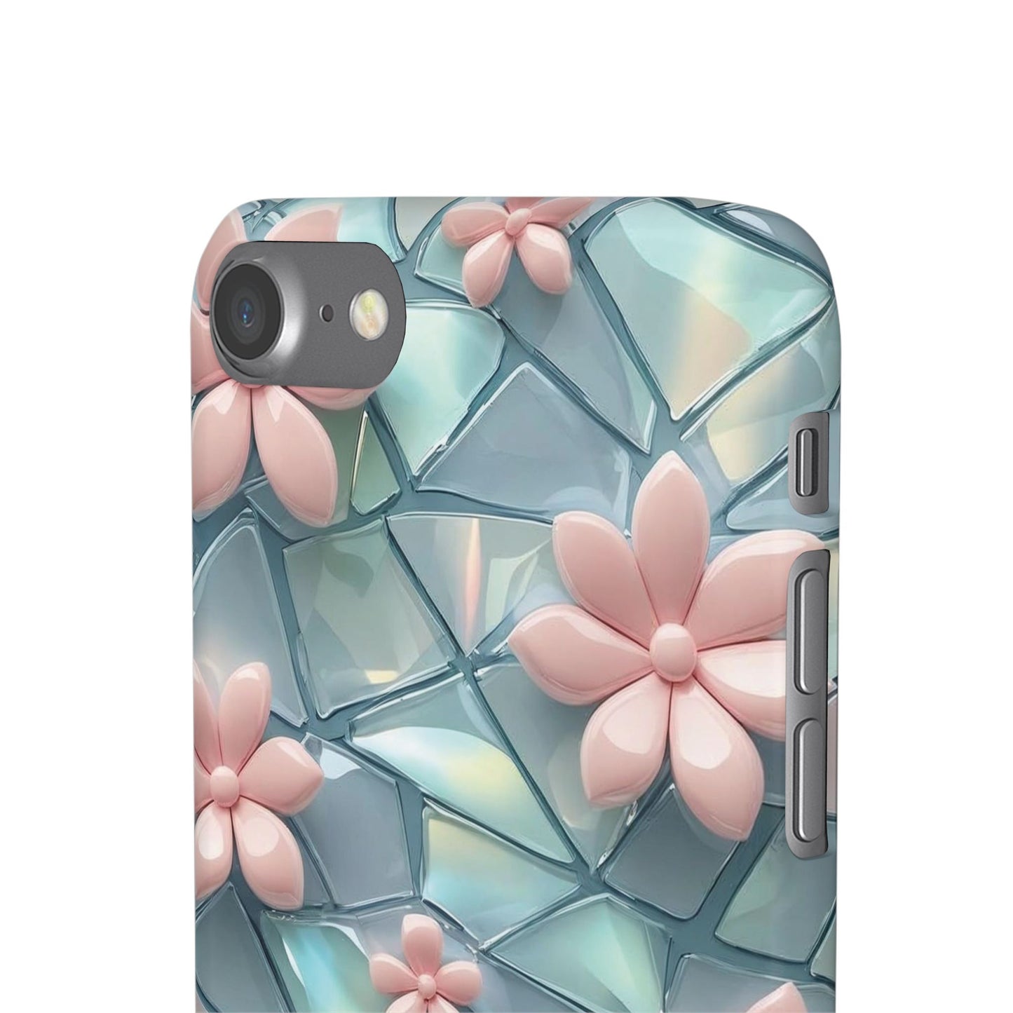 Snap Case Elegante Florale iPhone Handyhülle mit 3D-Effekt