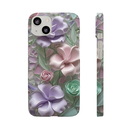 Snap Case Elegante Florale iPhone Handyhülle mit 3D-Effekt