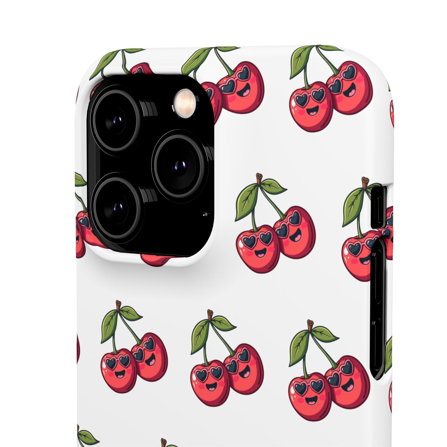 iPhone Snap Case Handyhülle Happy Cherry Design