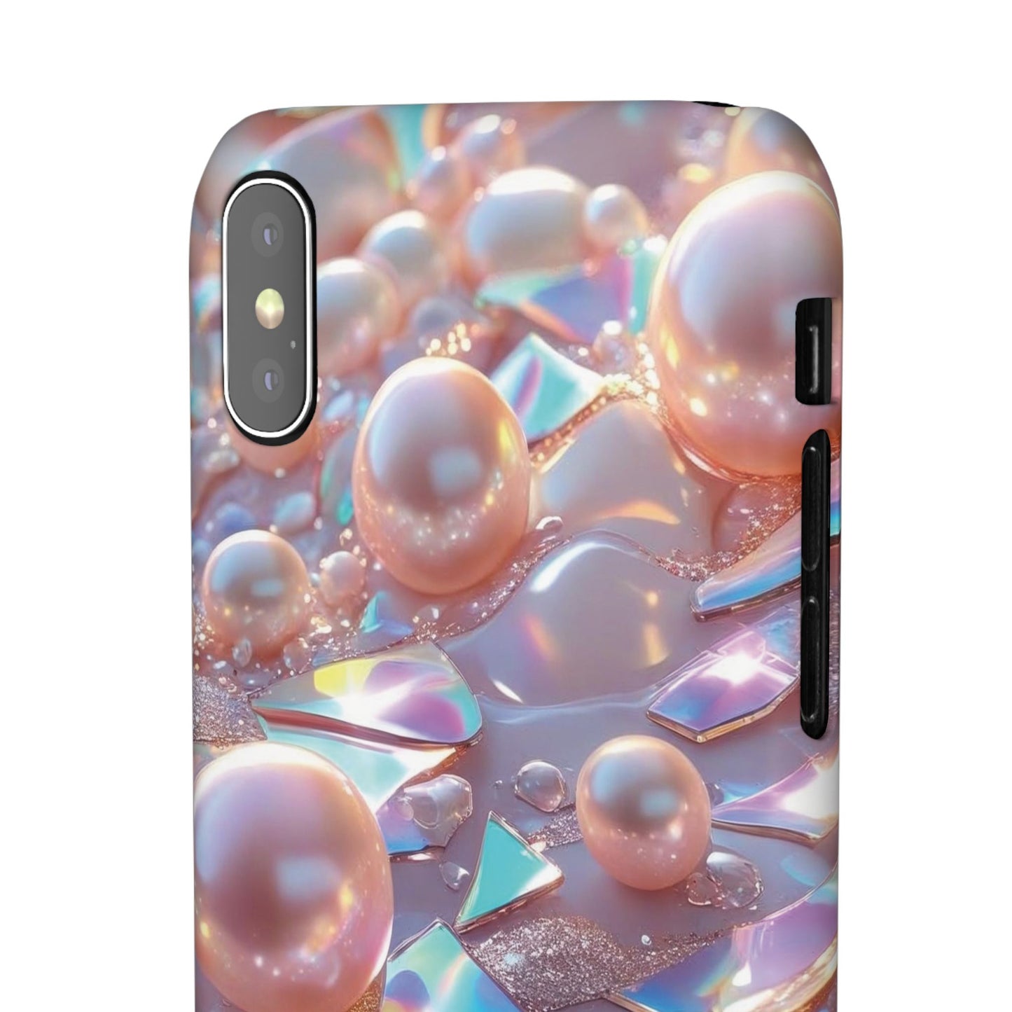 Snap Case iPhone Handyhülle – 3D Perlen Effekt