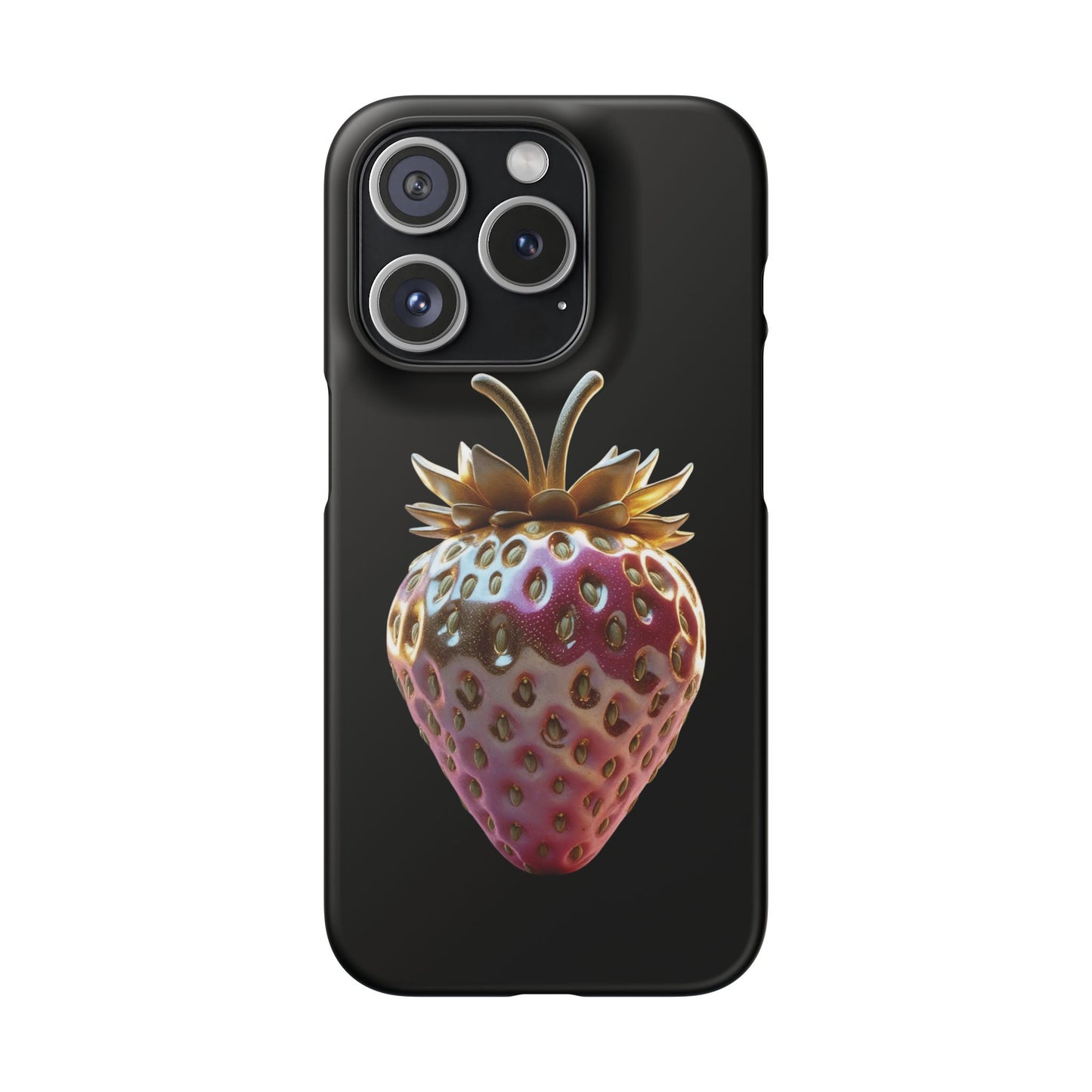Snap Case iPhone Handyhülle - 3D Effekt Erdbeeren