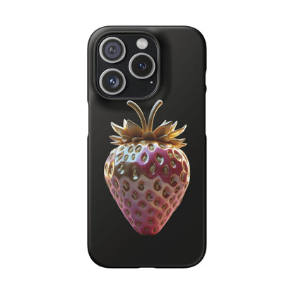Snap Case iPhone Handyhülle - 3D Effekt Erdbeeren