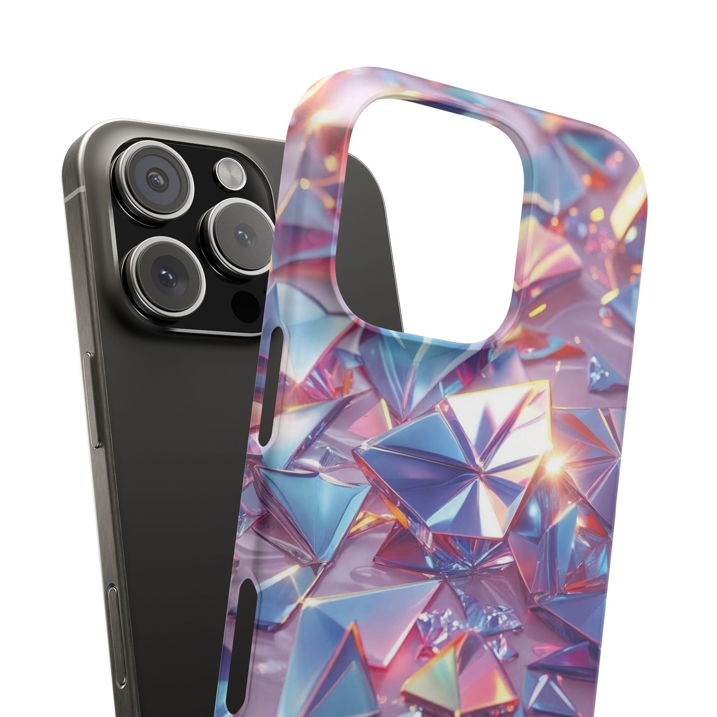 Snap Case iPhone Handyhülle – 3D-Effekt mit Diamant Design