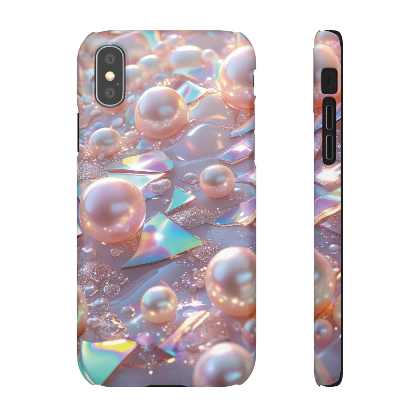 Snap Case iPhone Handyhülle – 3D Perlen Effekt