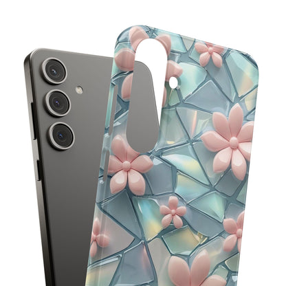 Snap Case Samsung Handyhülle mit 3D-Effekt und Blumenmuster