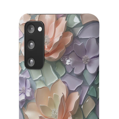 Snap Case Samsung Handyhülle mit 3D-Effekt, Blumenmuster