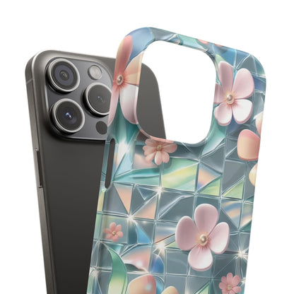 Snap Case iPhone Handyhülle mit 3D-Effekt Blumenmuster