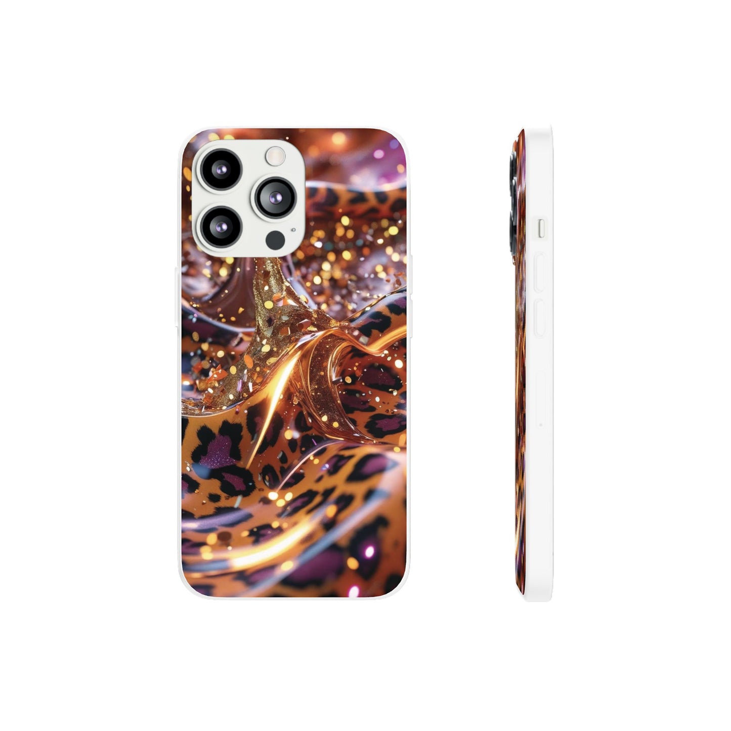 iPhone Flexi Case – Leopardenmuster