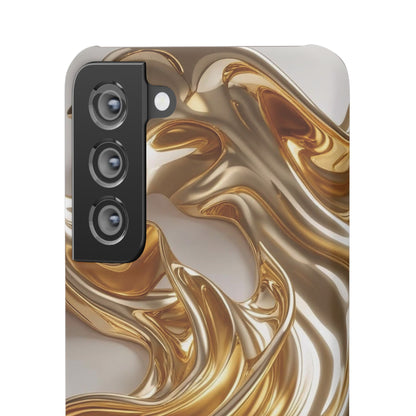 Snap Case Samsung Handyhülle – Gold Dynamic Liquid 3D Effekt