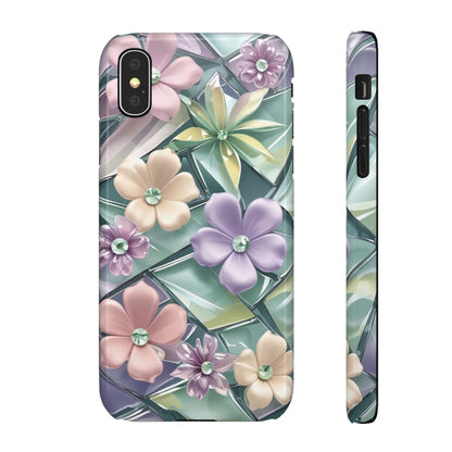 Snap Case Elegante Florale iPhone Handyhülle mit 3D-Effekt