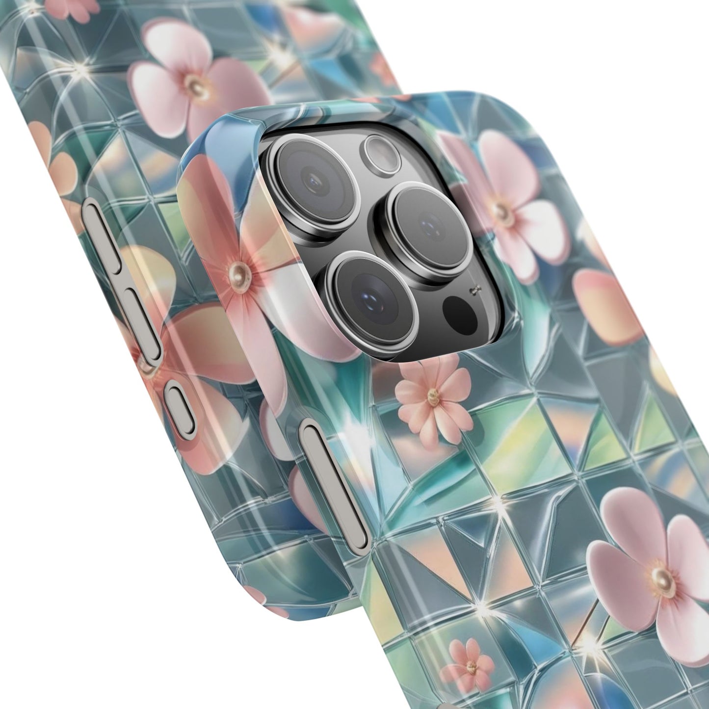 Snap Case iPhone Handyhülle mit 3D-Effekt Blumenmuster