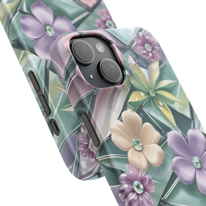 Snap Case Elegante Florale iPhone Handyhülle mit 3D-Effekt