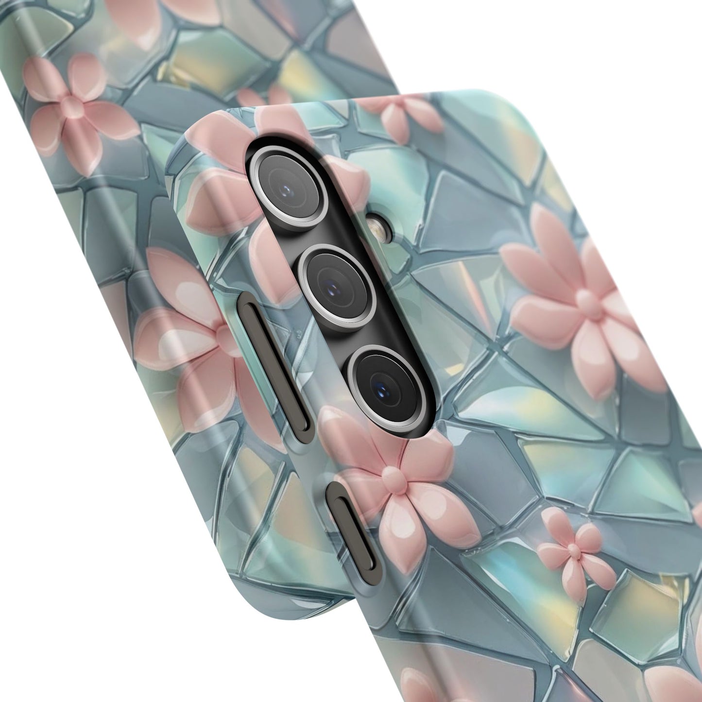 Snap Case Samsung Handyhülle mit 3D-Effekt und Blumenmuster