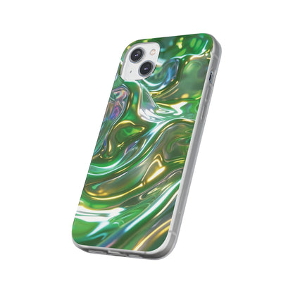iPhone Handyhülle Flexi Case - Grün Metallic