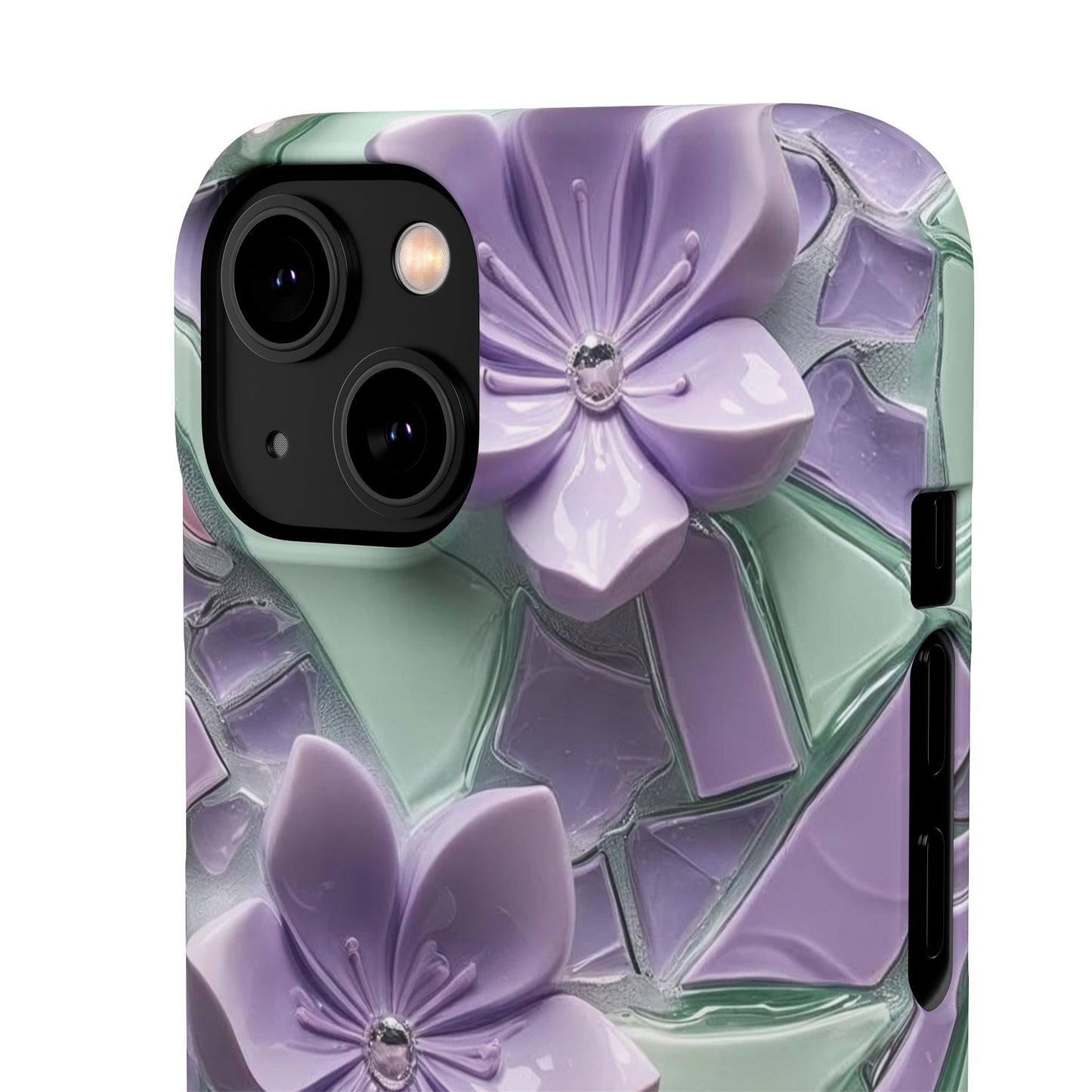 Snap Case Elegante Florale iPhone Handyhülle mit 3D-Effekt