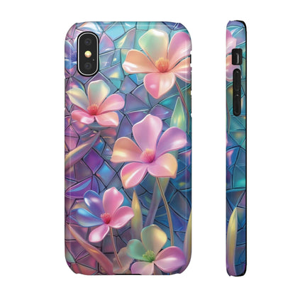 Snap Case Elegante Florale iPhone Handyhülle mit 3D-Effekt