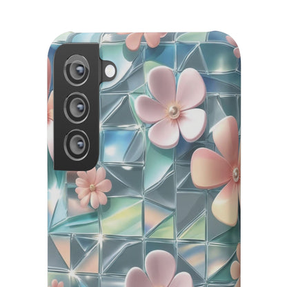 Snap Case Samsung Handyhülle mit 3D-Effekt und Blumenmuster
