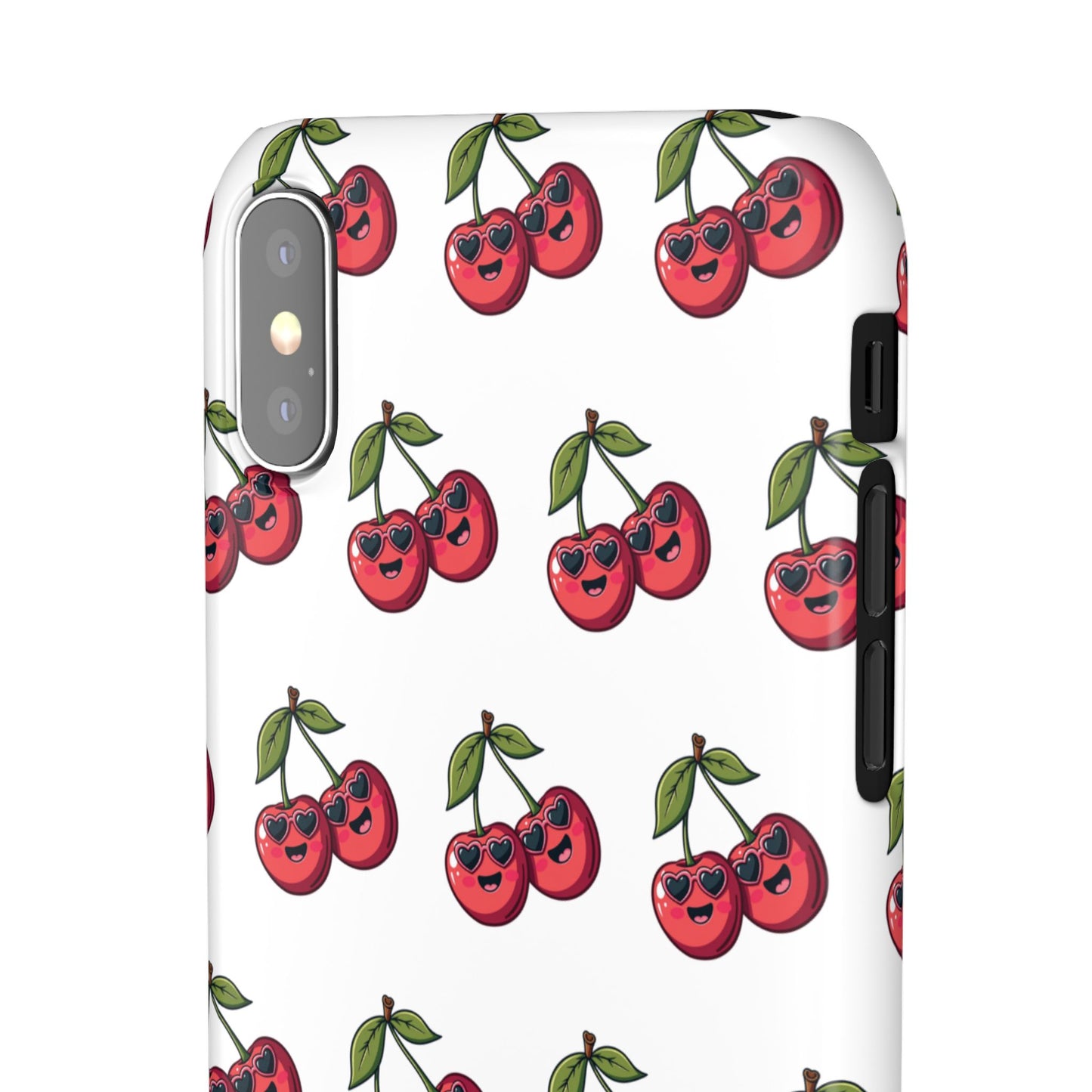 iPhone Snap Case Handyhülle Happy Cherry Design