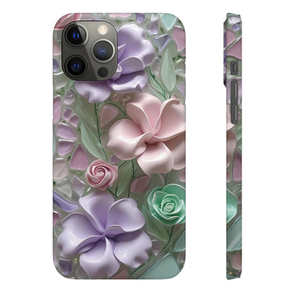 Snap Case Elegante Florale iPhone Handyhülle mit 3D-Effekt