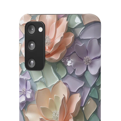 Snap Case Samsung Handyhülle mit 3D-Effekt, Blumenmuster