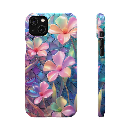 Snap Case Elegante Florale iPhone Handyhülle mit 3D-Effekt