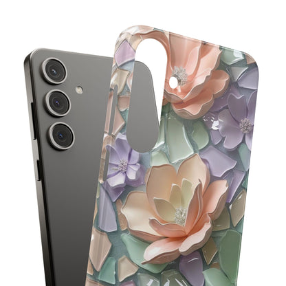Snap Case Samsung Handyhülle mit 3D-Effekt, Blumenmuster
