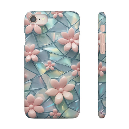 Snap Case Elegante Florale iPhone Handyhülle mit 3D-Effekt