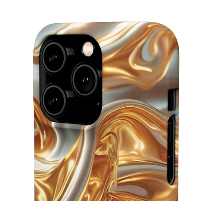Snap Case iPhone Handyhülle – Gold Dynamic Liquid 3D Effekt
