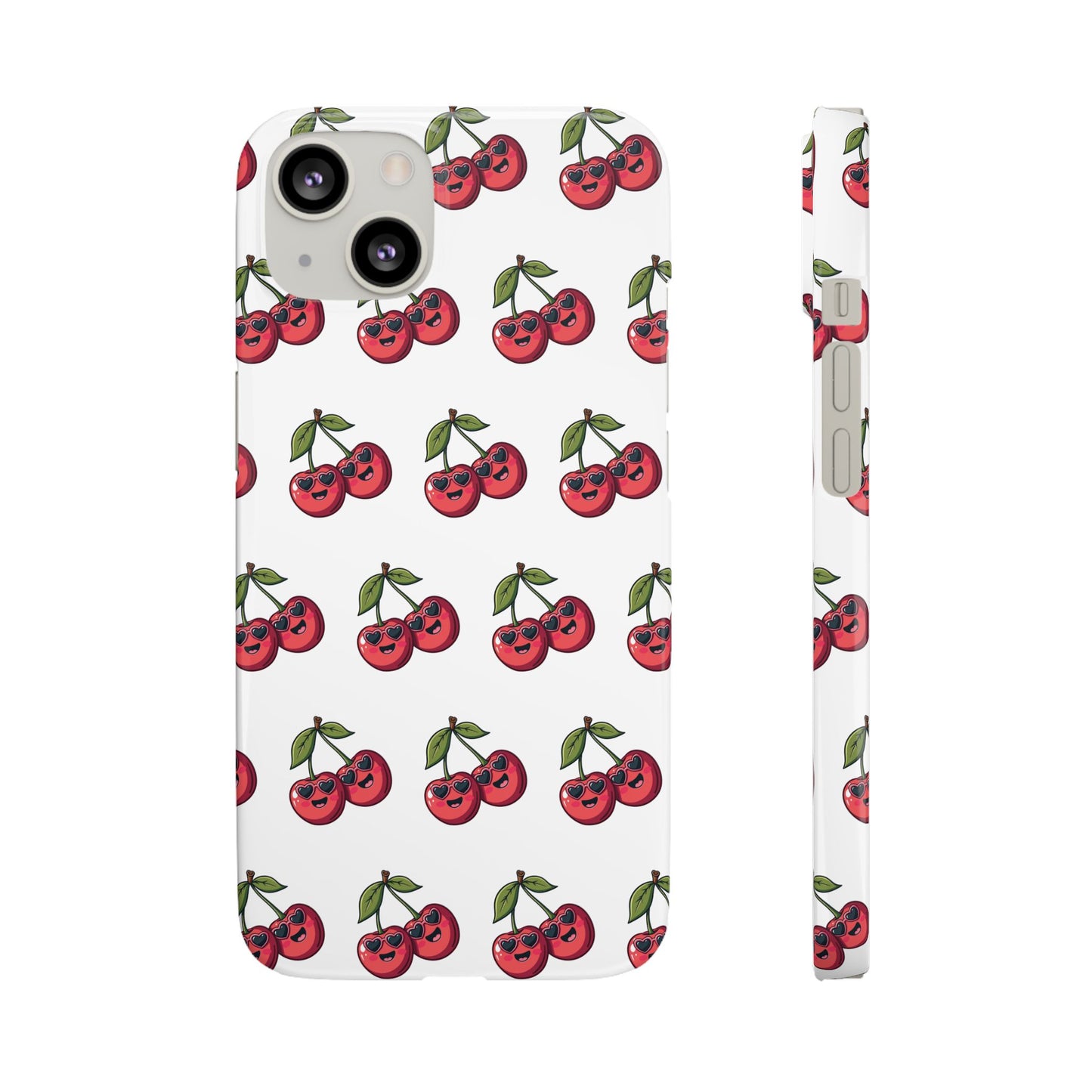 iPhone Snap Case Handyhülle Happy Cherry Design