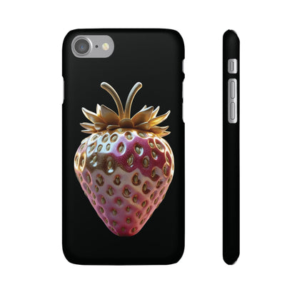Snap Case iPhone Handyhülle - 3D Effekt Erdbeeren