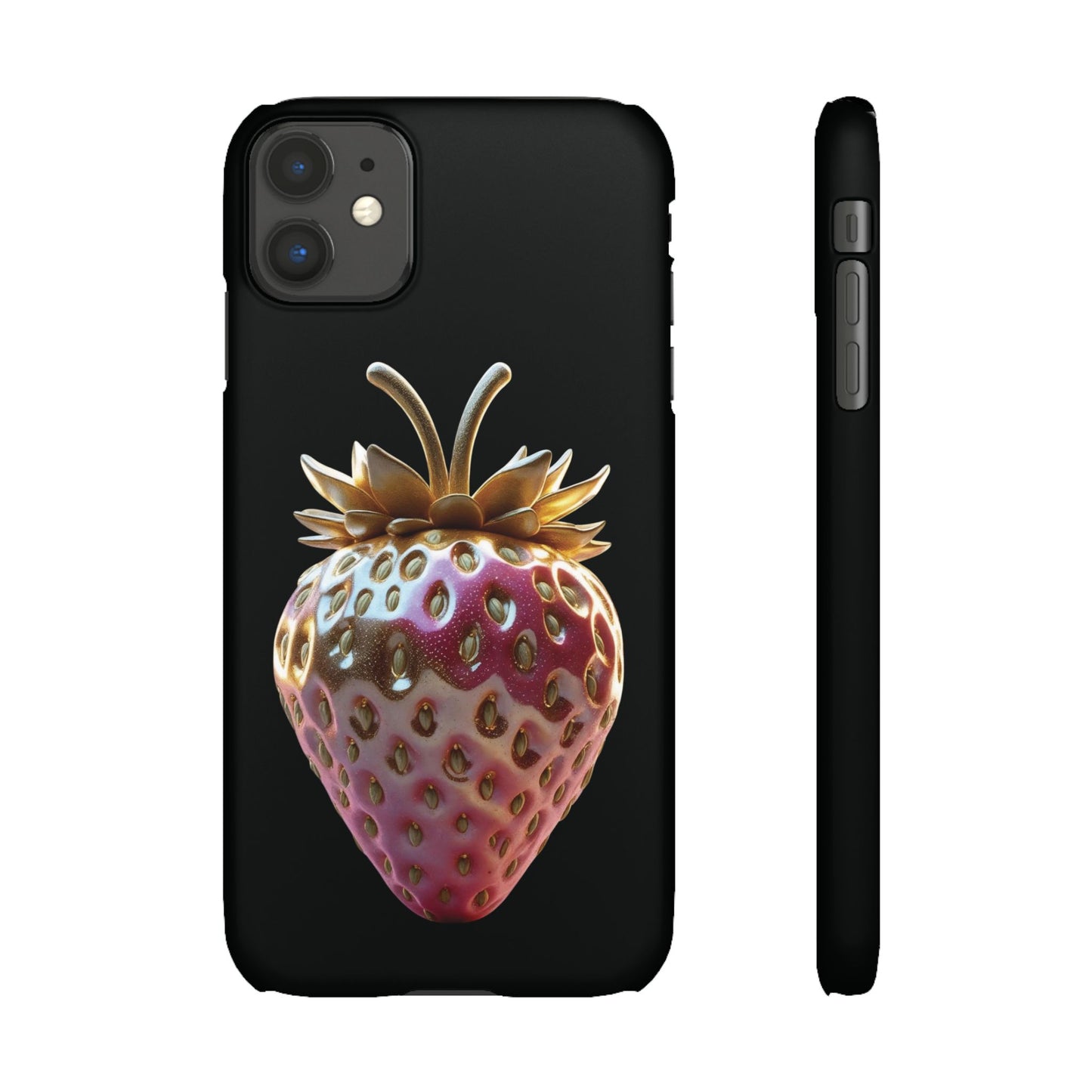 Snap Case iPhone Handyhülle - 3D Effekt Erdbeeren
