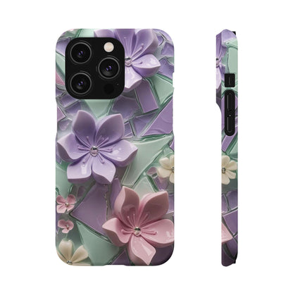 Snap Case Elegante Florale iPhone Handyhülle mit 3D-Effekt