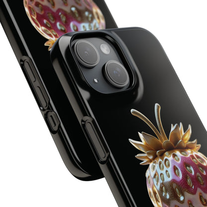 Snap Case iPhone Handyhülle - 3D Effekt Erdbeeren